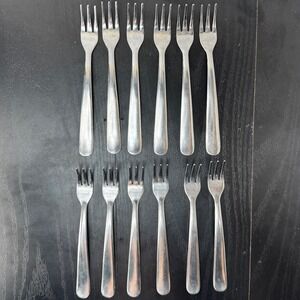 Vintage Delco Stainless Steel Forks, Restaurant Ware, Lot of 12 - 5 1/2"